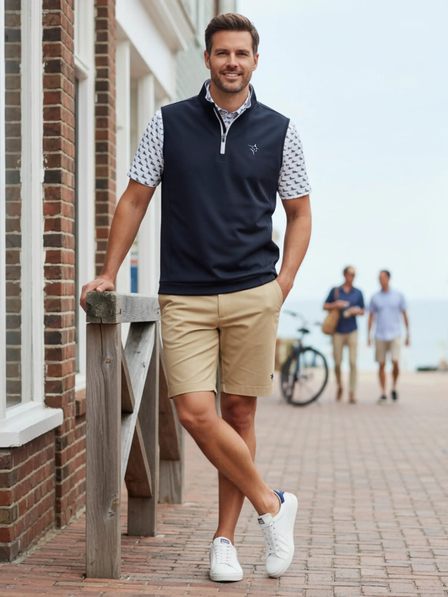 Bayside Quarter Zip Vest - White Water Life - Flyclothing LLC