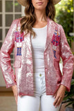 Sequin Nutcracker Long Sleeve Blazer - Trendsi - Flyclothing LLC
