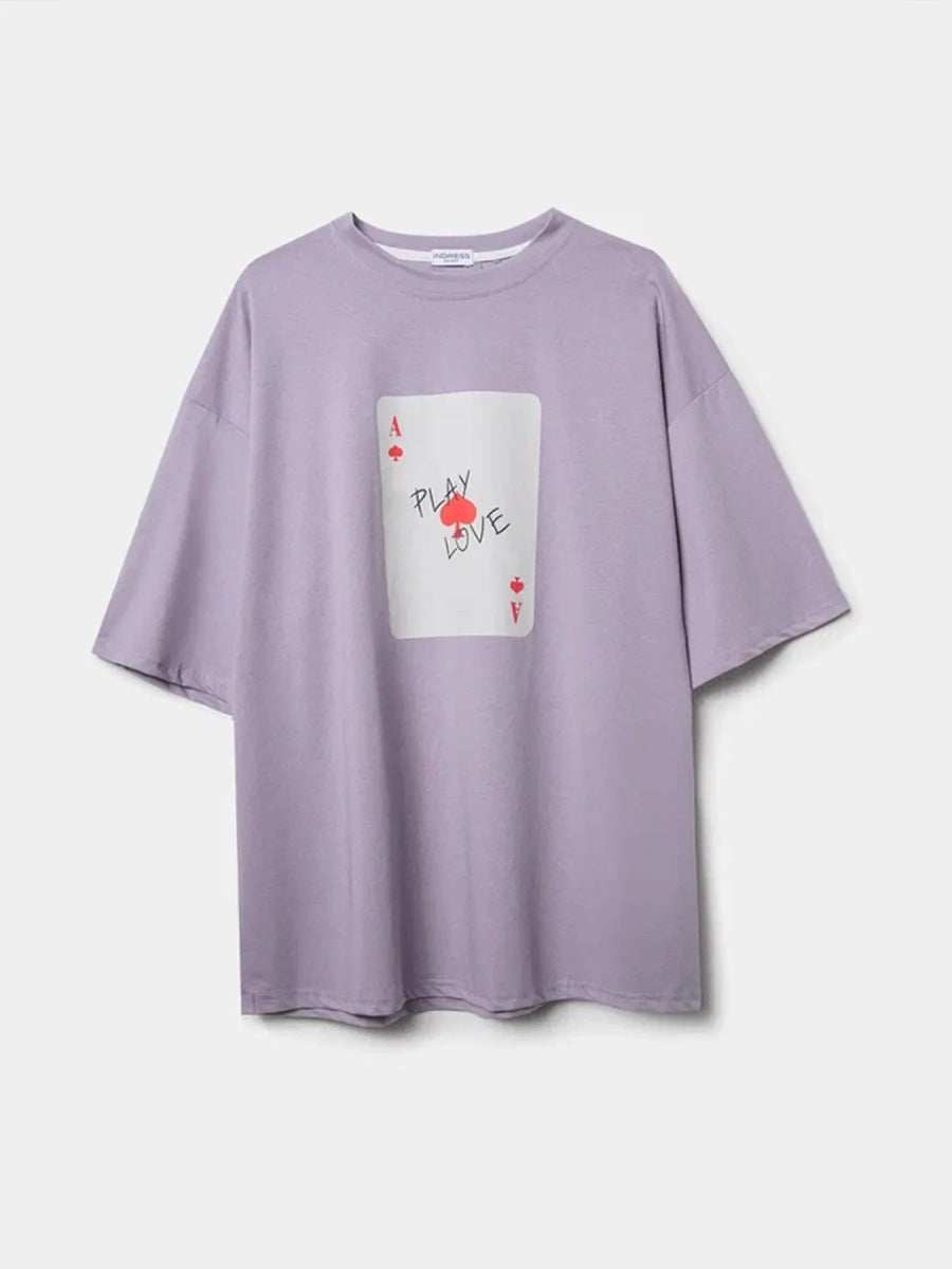 Graphic Round Neck Half Sleeve T-Shirt - Trendsi - Flyclothing LLC