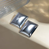 Stainless Steel Rectangular Stud Earrings - Trendsi - Flyclothing LLC