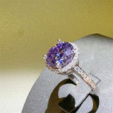 3 Carat Moissanite Zircon 925 Sterling Silver Ring - Trendsi
