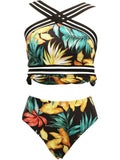 Cutout Printed Two-Piece Swim Set - Trendsi - Flyclothing LLC