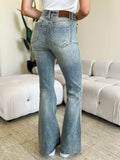 Judy Blue Full Size High Waist Flare Jeans - Trendsi - Flyclothing LLC