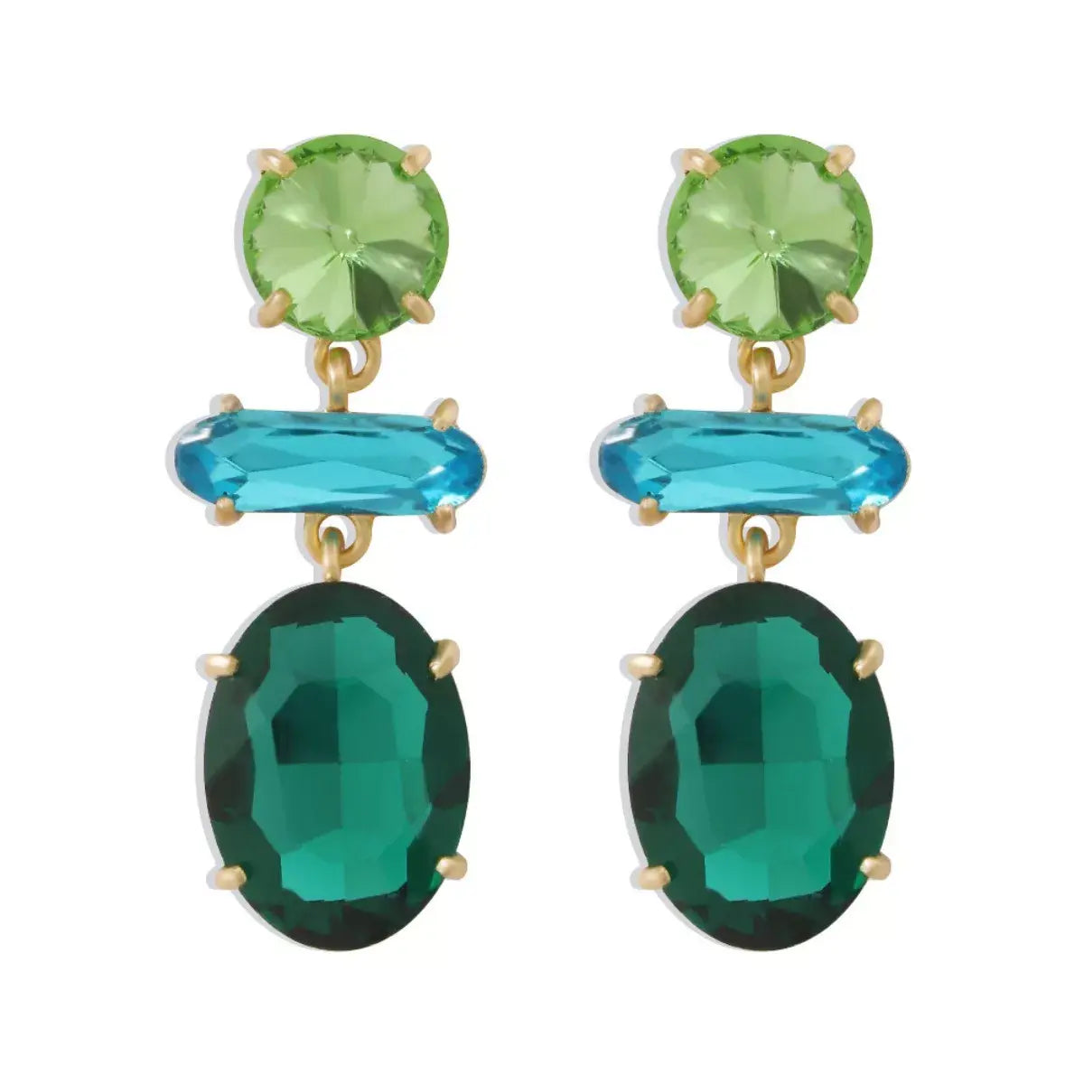Alloy Geometric Dangle Earrings - Trendsi - Flyclothing LLC