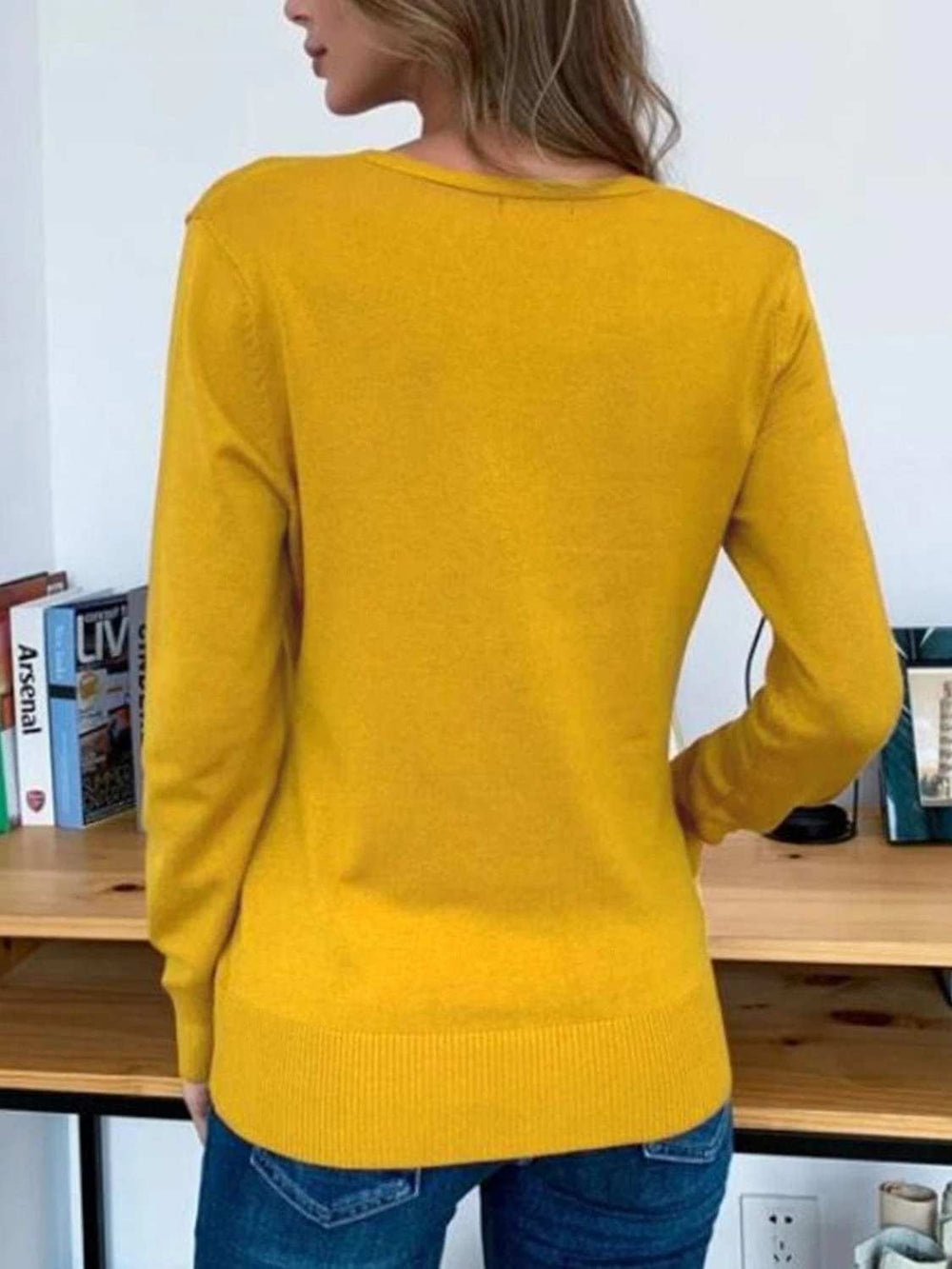 Button Up Long Sleeve Cardigan - Trendsi - Flyclothing LLC