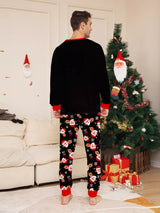Full Size Matching Family Christmas Pajamas Set with Santa and Reindeer Print Plus Size - Trendsi - Flyclothing LLC