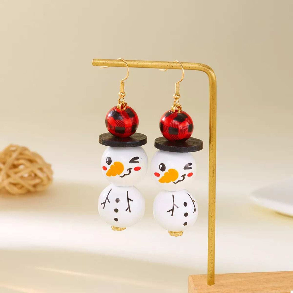 Christmas Snowman Dangle Earrings - Trendsi - Flyclothing LLC