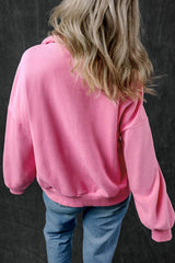 Half Zip Long Sleeve Sweatshirt - Trendsi - Flyclothing LLC