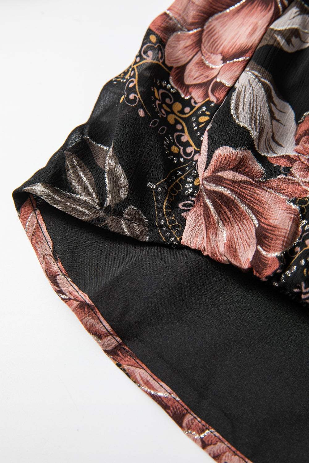 Printed Surplice Long Sleeve Blouse - Trendsi - Flyclothing LLC