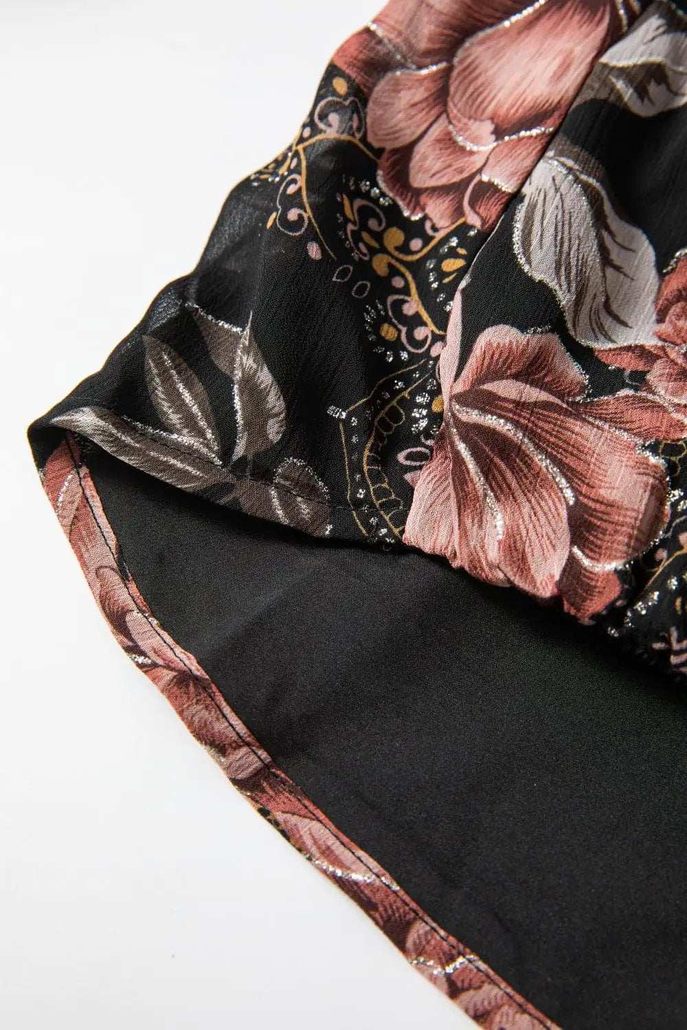 Printed Surplice Long Sleeve Blouse - Trendsi - Flyclothing LLC