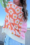 Color Block Open Front Long Sleeve Cardigan - Trendsi - Flyclothing LLC
