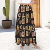 Baha Ranch Vintage Cowgirl Collage Western Tiered Prairie Maxi Skirt - Baha Ranch Western Wear - Flyclothing LLC