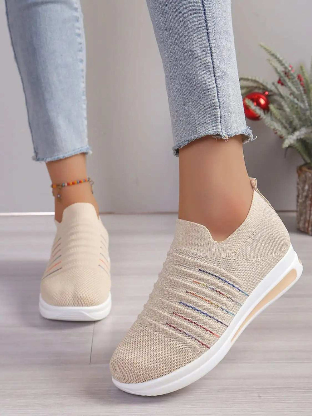 Breathable Mesh Wedge Sneakers - Trendsi - Flyclothing LLC
