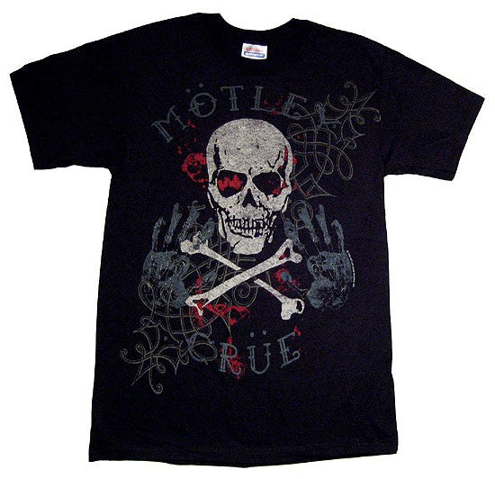 Motley Crue Pirate Skull Distressed T-Shirt