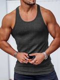 Men's Plus Size Round Neck Wide Strap Tank - Trendsi - Flyclothing LLC