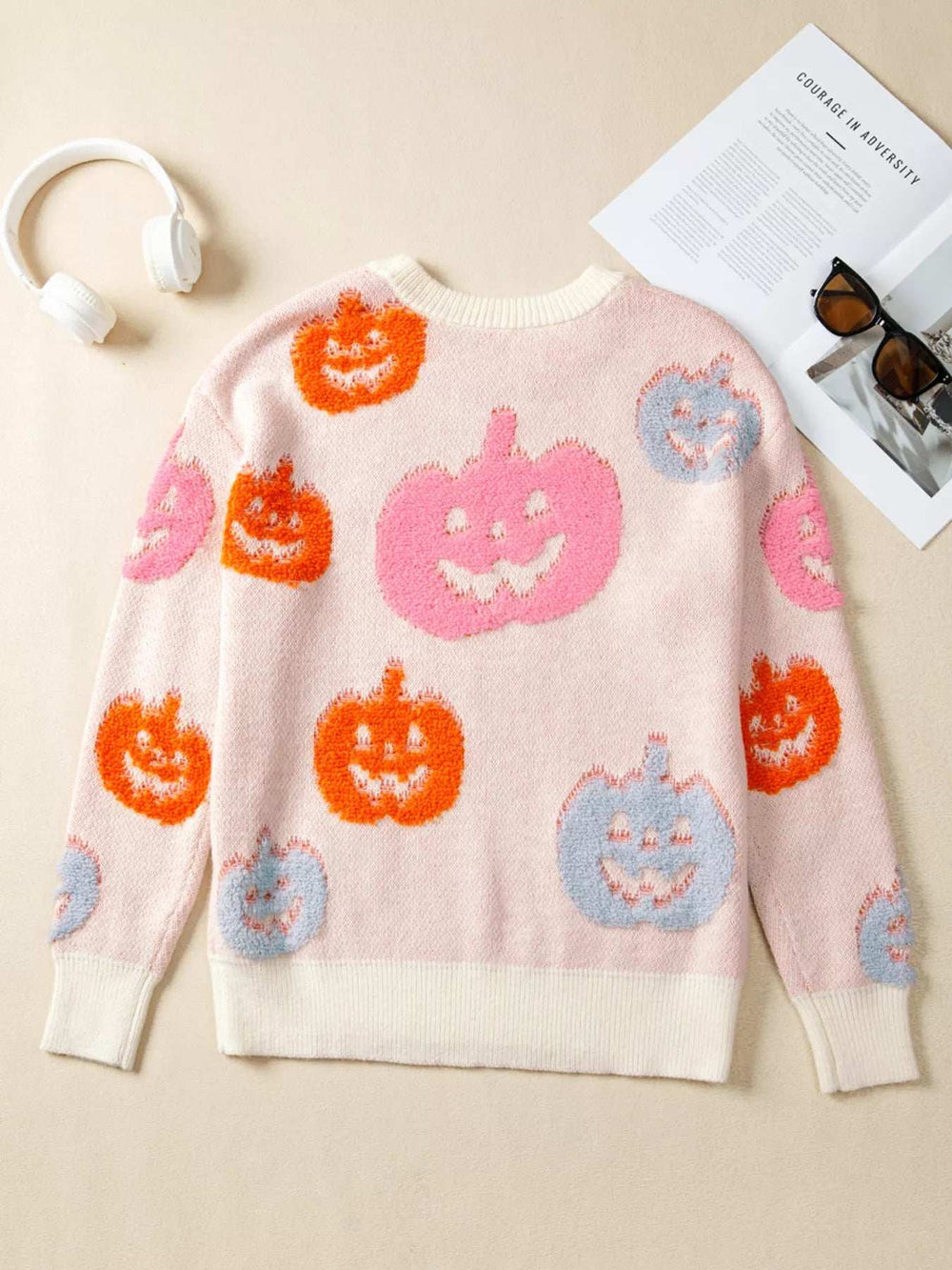 Halloween Cute Pumpkin Pattern Sweater - Trendsi - Flyclothing LLC