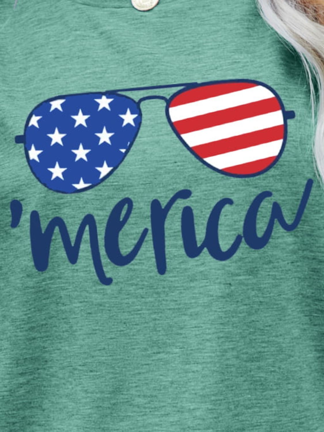 US Flag Glasses Graphic Tee - Trendsi - Flyclothing LLC