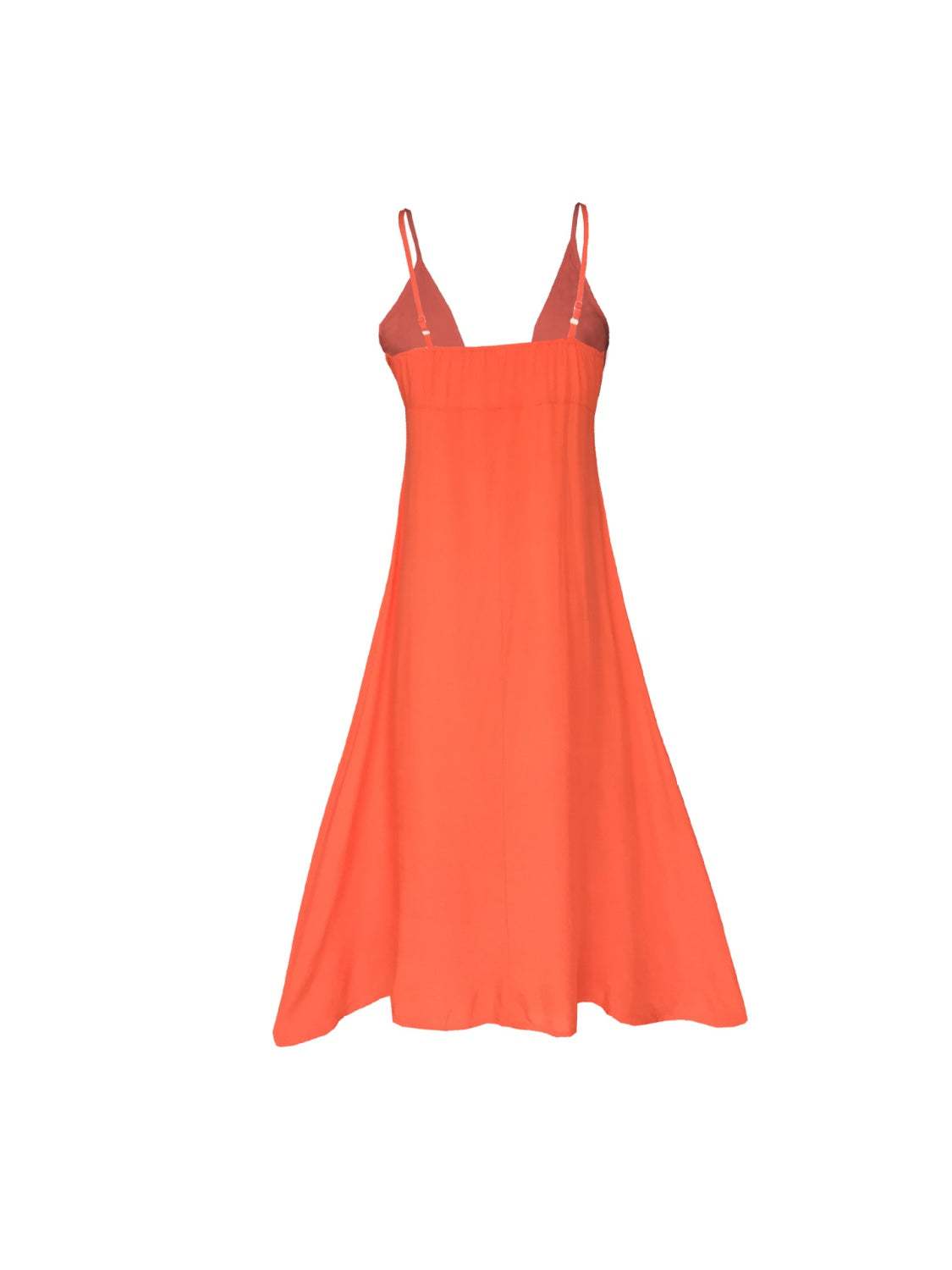 Buttoned Plunge Midi Cami Dress - Trendsi - Flyclothing LLC