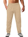 Men's Plus Size Striped Drawstring Pants - Trendsi