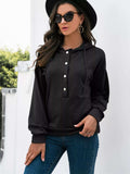 Full Size Snap-Down Hoodie with Kangaroo Pocket Plus Size - Trendsi - Flyclothing LLC
