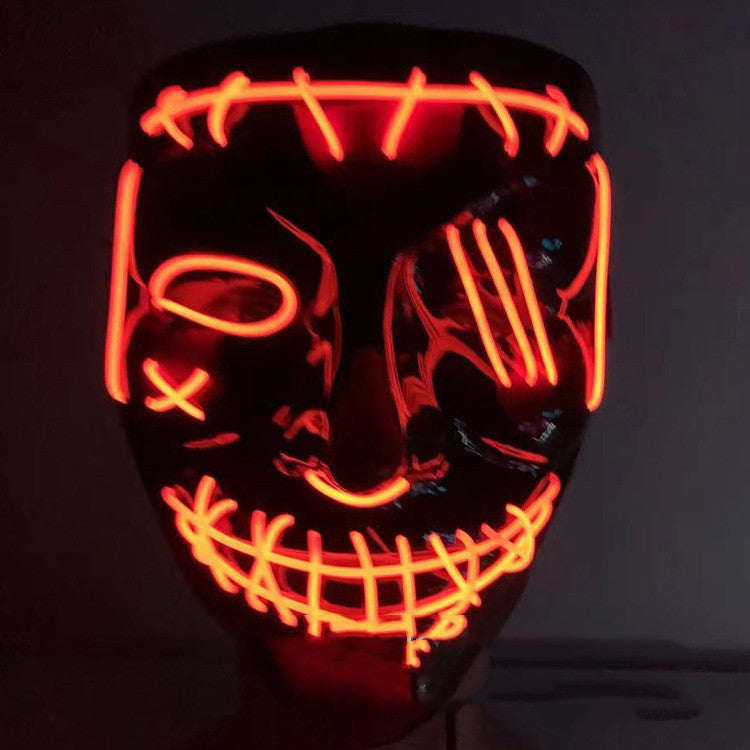 Compatible with Apple, Halloween Glowing Mask Black V Face Mask Grimace - My Store - Flyclothing LLC