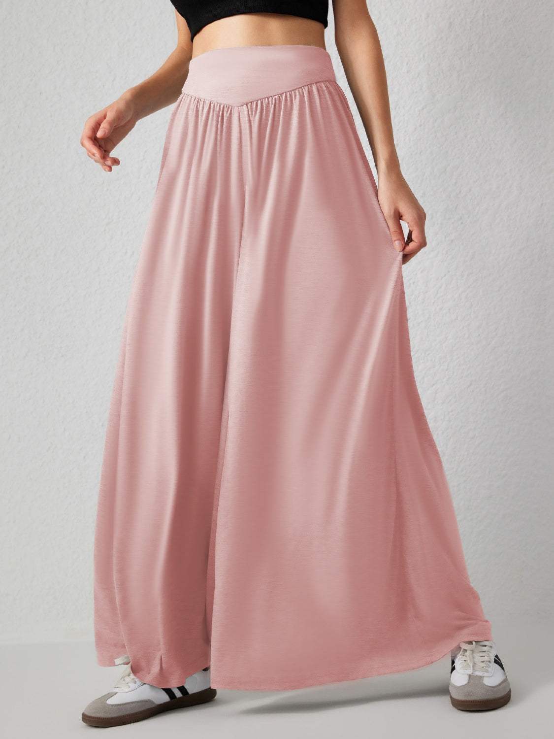 High Waist Wide Leg Pants - Trendsi - Flyclothing LLC