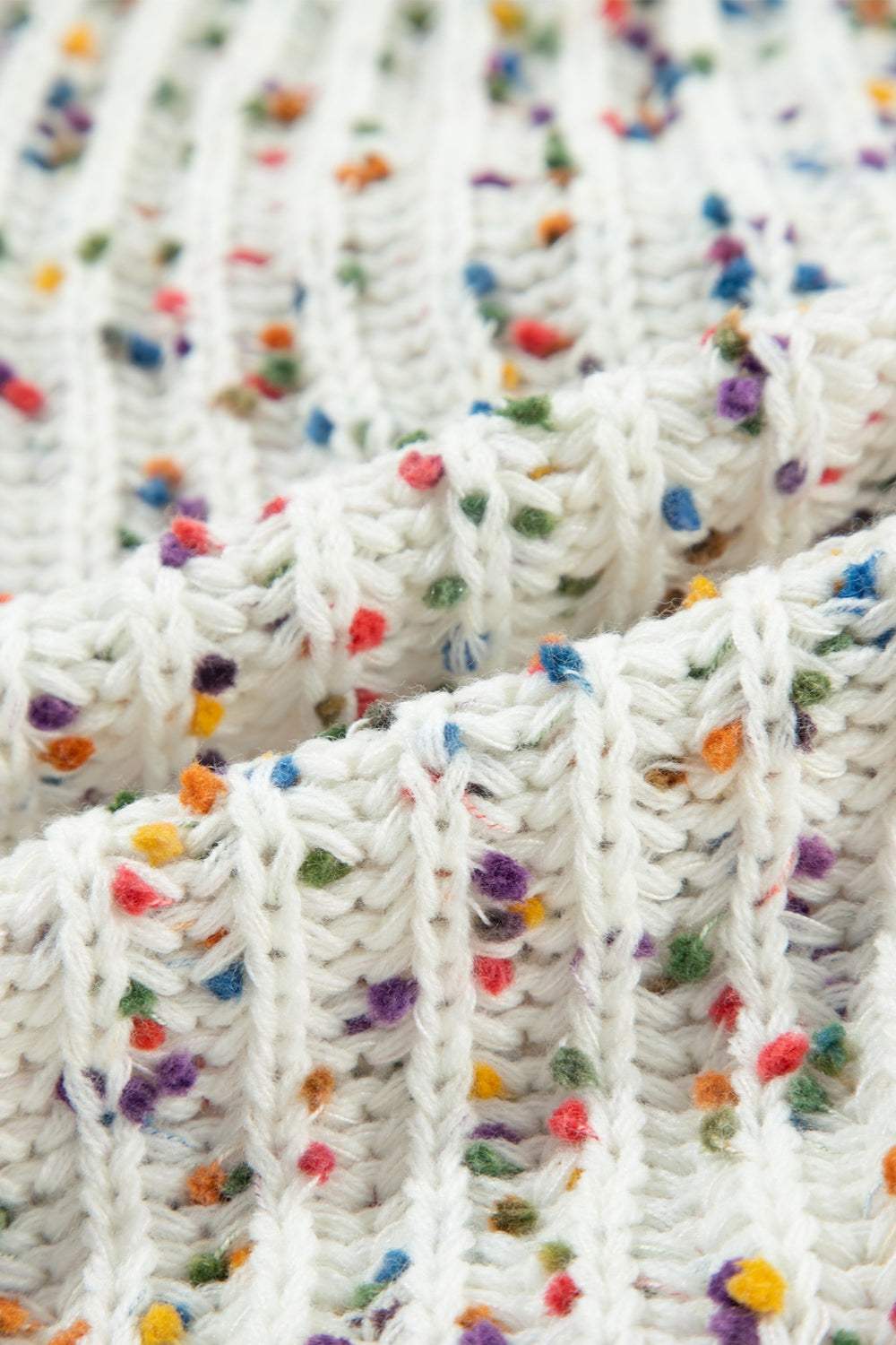 Twisted Confetti Boat Neck Sweater - Trendsi - Flyclothing LLC