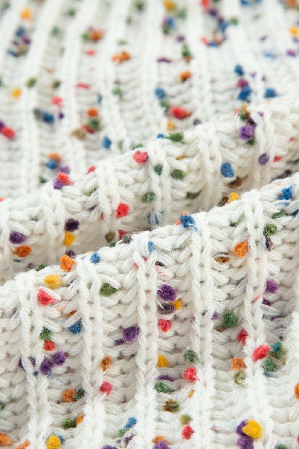 Twisted Confetti Boat Neck Sweater - Trendsi - Flyclothing LLC