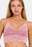 Zenana Washed Ribbed Bra Padded Cami - Trendsi - Flyclothing LLC