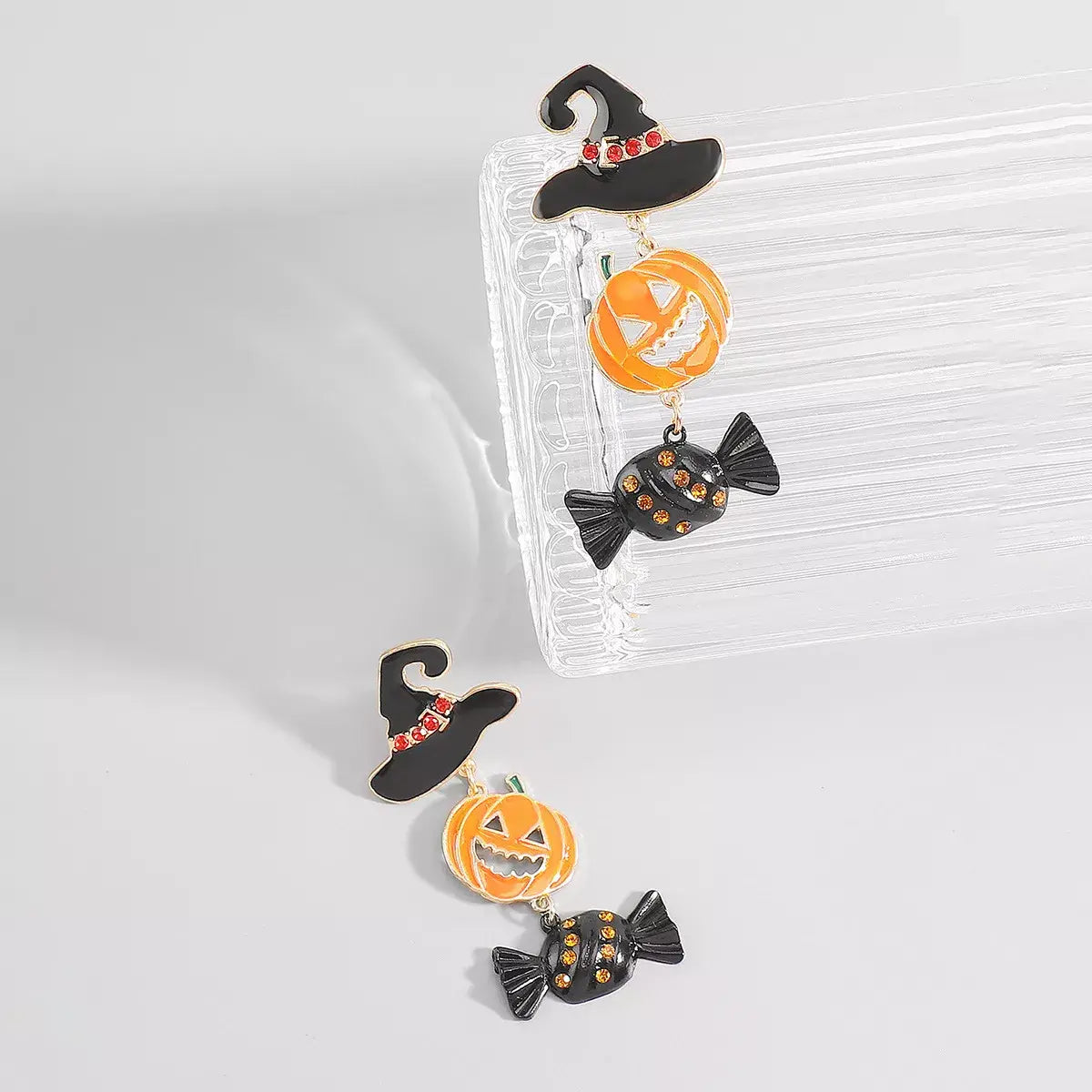 Halloween 18K Gold-Plated Alloy Pumpkin Earrings - Trendsi - Flyclothing LLC