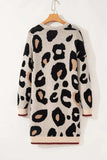Leopard Open Front Long Sleeve Cardigan - Trendsi - Flyclothing LLC