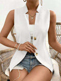Button Down Vest Coat - Trendsi - Flyclothing LLC