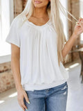 V-Neck Short Sleeve T-Shirt - Trendsi