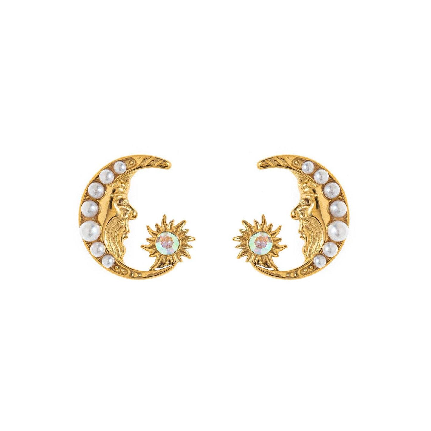 Fashion Stainless Steel Pearl Earrings - My Store - Flyclothing LLC