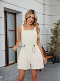 Drawstring Wide Strap Romper with Pockets - Trendsi - Flyclothing LLC