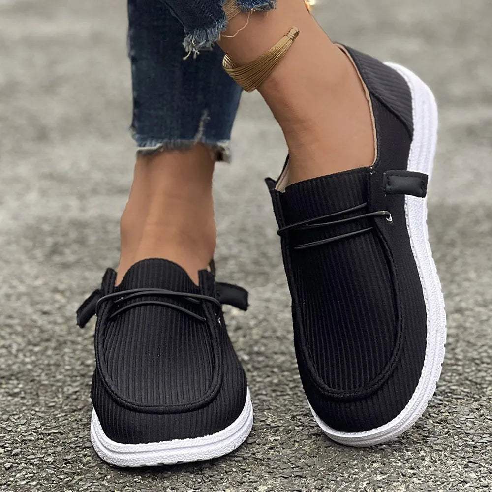 Round Toe Flat Slip-Ons - Trendsi - Flyclothing LLC