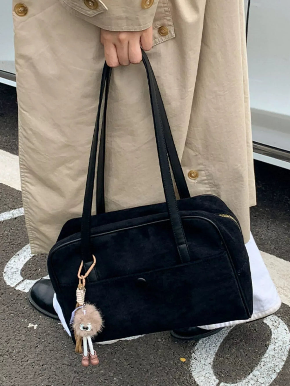 Vintage Handbag with Charm - Trendsi - Flyclothing LLC