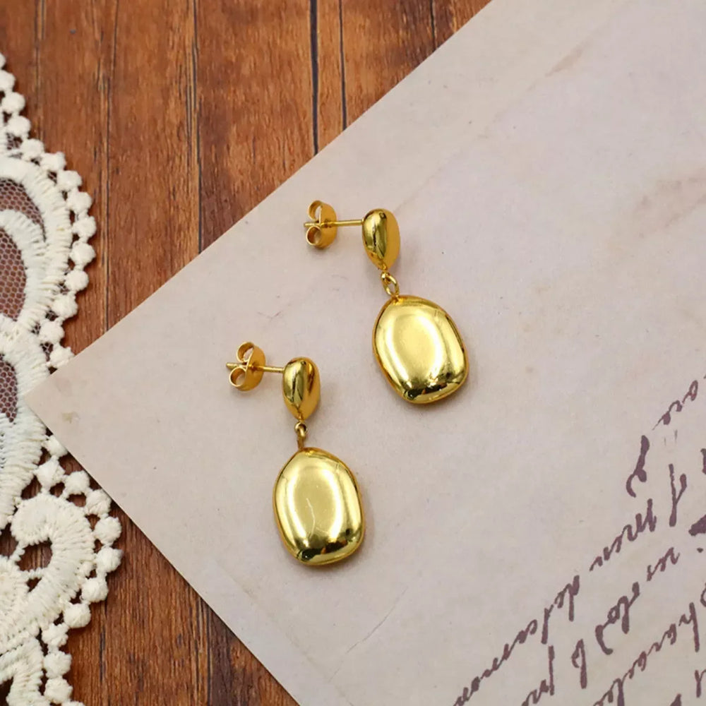 18K Gold-Plated Drop Earrings - Trendsi - Flyclothing LLC