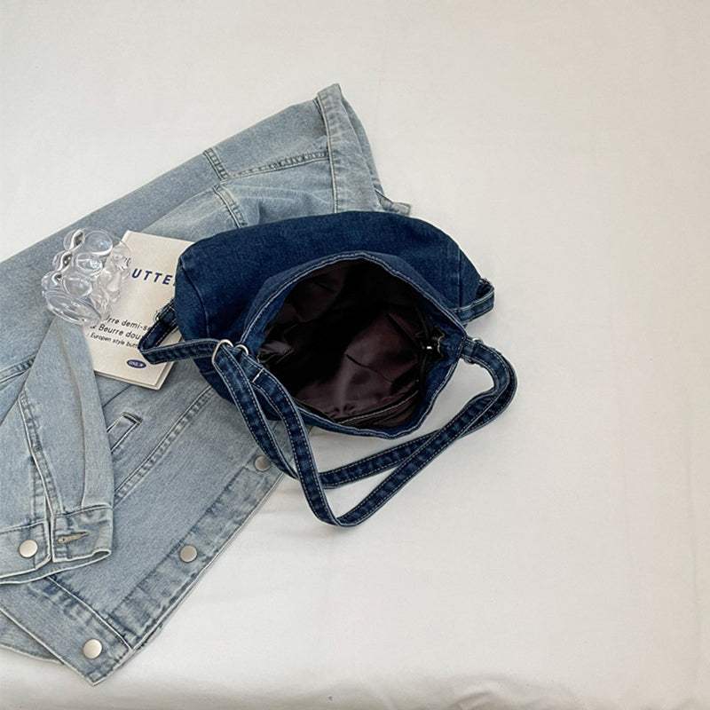 Adjustable Strap Denim Shoulder Bag - Trendsi - Flyclothing LLC