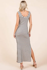 Mittoshop Striped Scoop Neck Sleeveless Maxi Dress - Trendsi - Flyclothing LLC