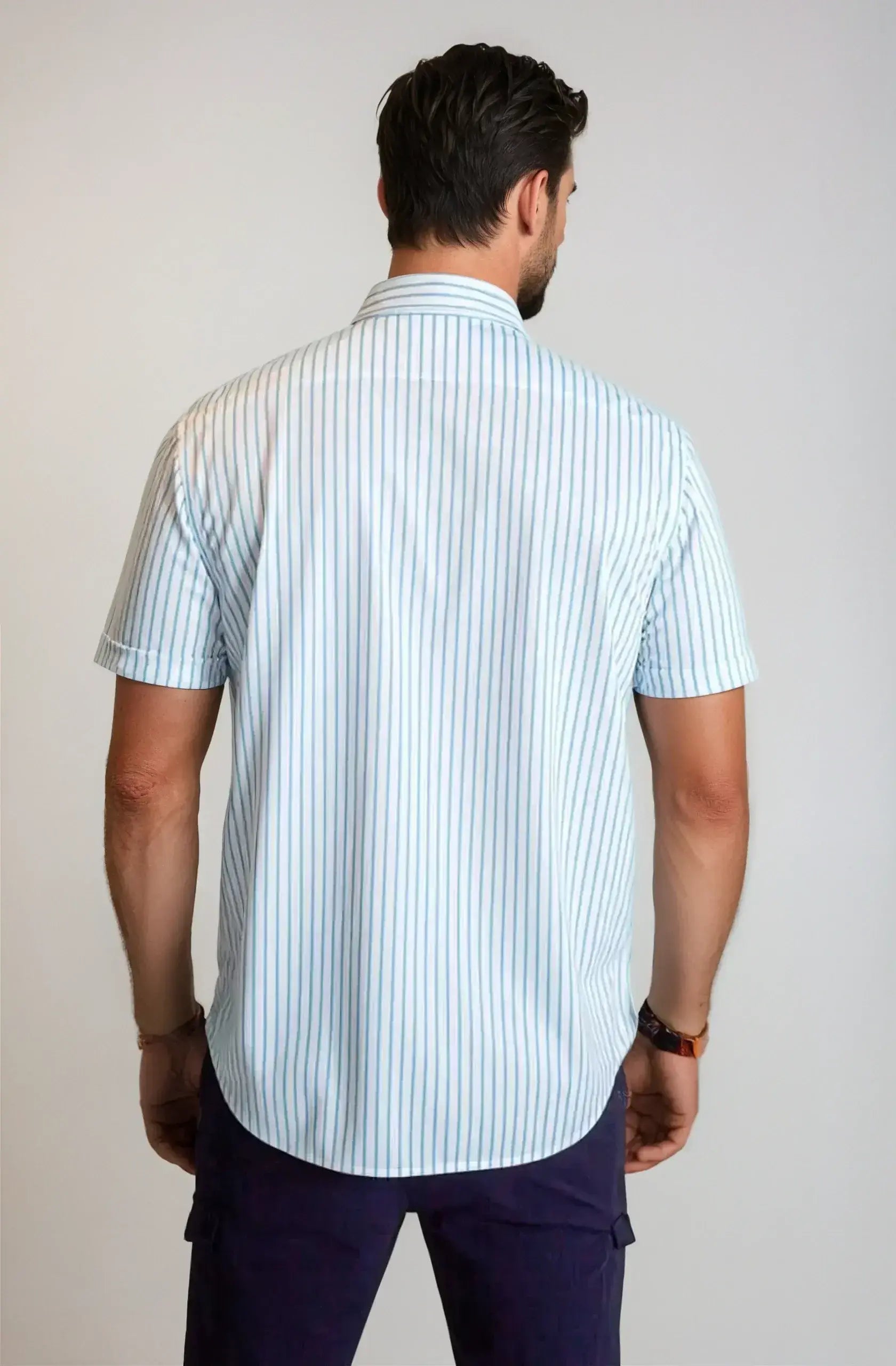 Corsica Stripe Short Sleeve Tech Shirt - Buki - Flyclothing LLC
