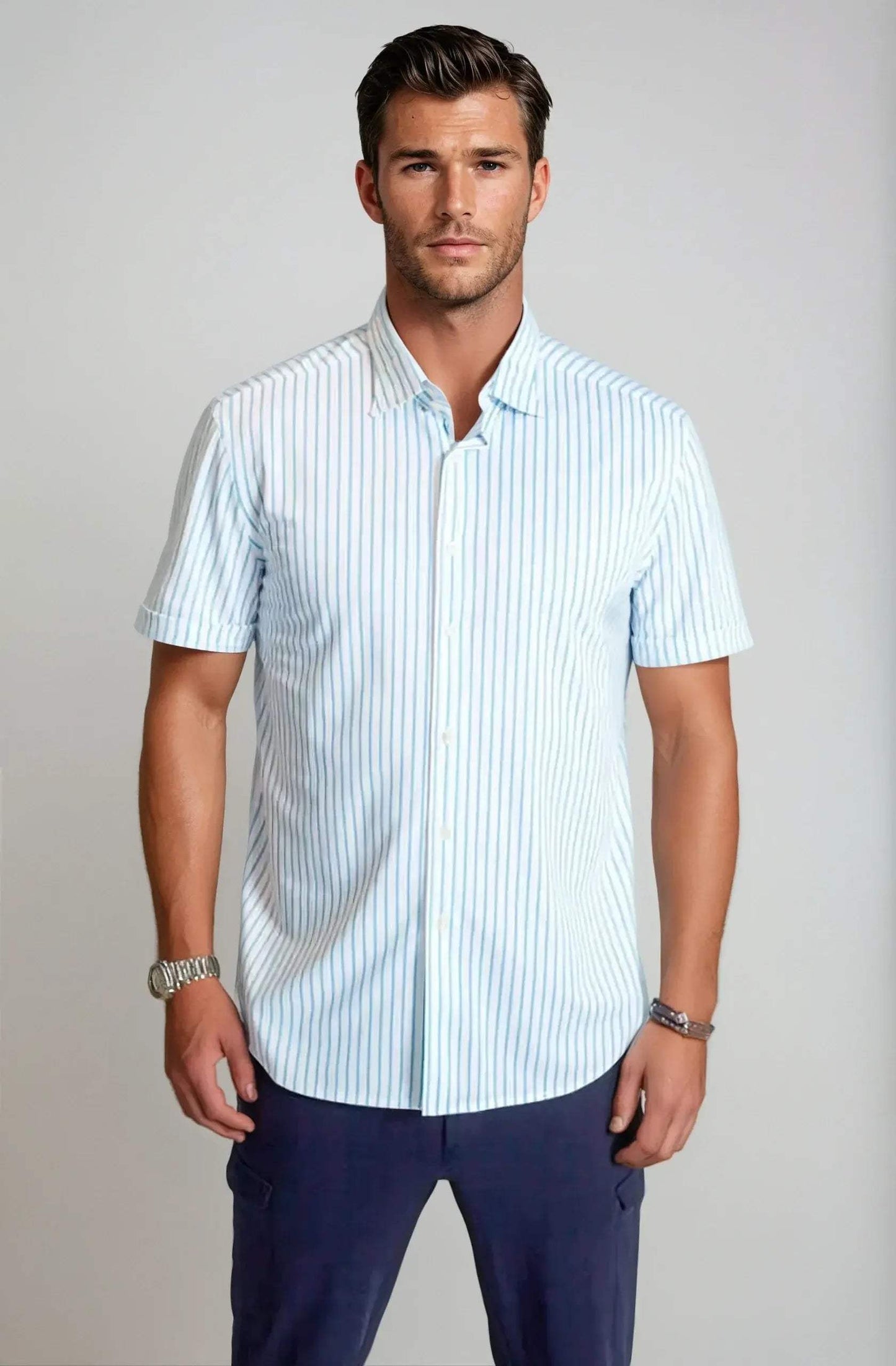 Corsica Stripe Short Sleeve Tech Shirt - Buki - Flyclothing LLC