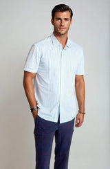 Corsica Stripe Short Sleeve Tech Shirt - Buki - Flyclothing LLC