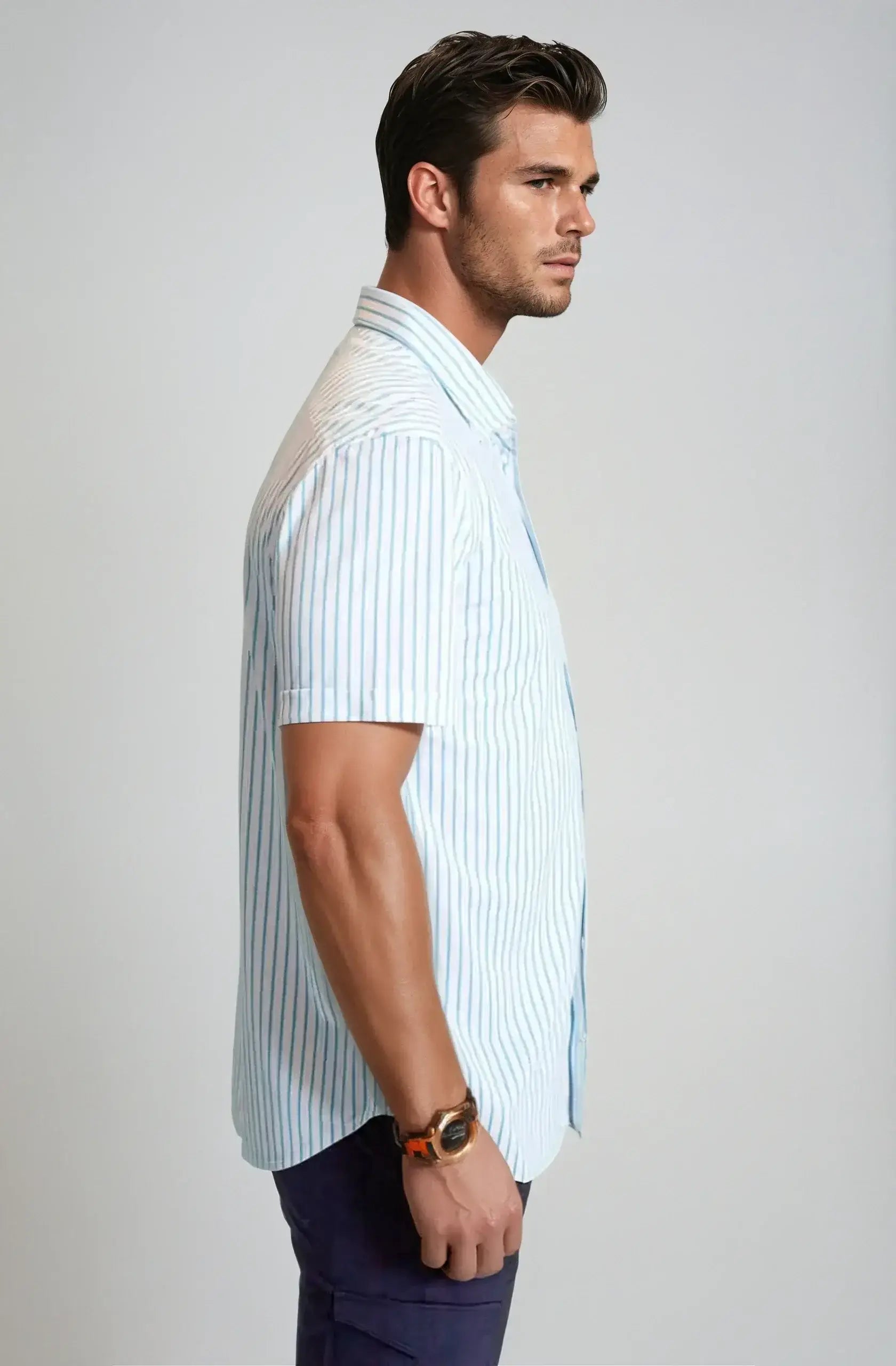 Corsica Stripe Short Sleeve Tech Shirt - Buki - Flyclothing LLC