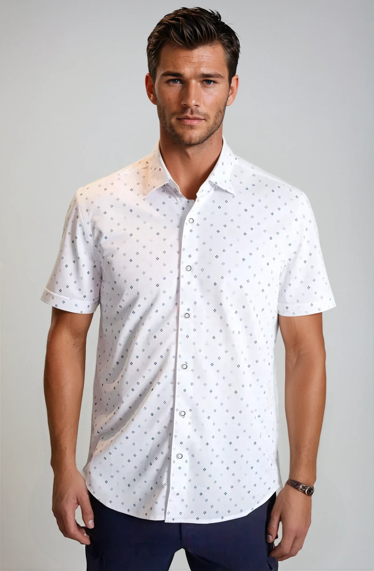 Newport Ditsy Short Sleeve Tech Shirt - Buki - Flyclothing LLC