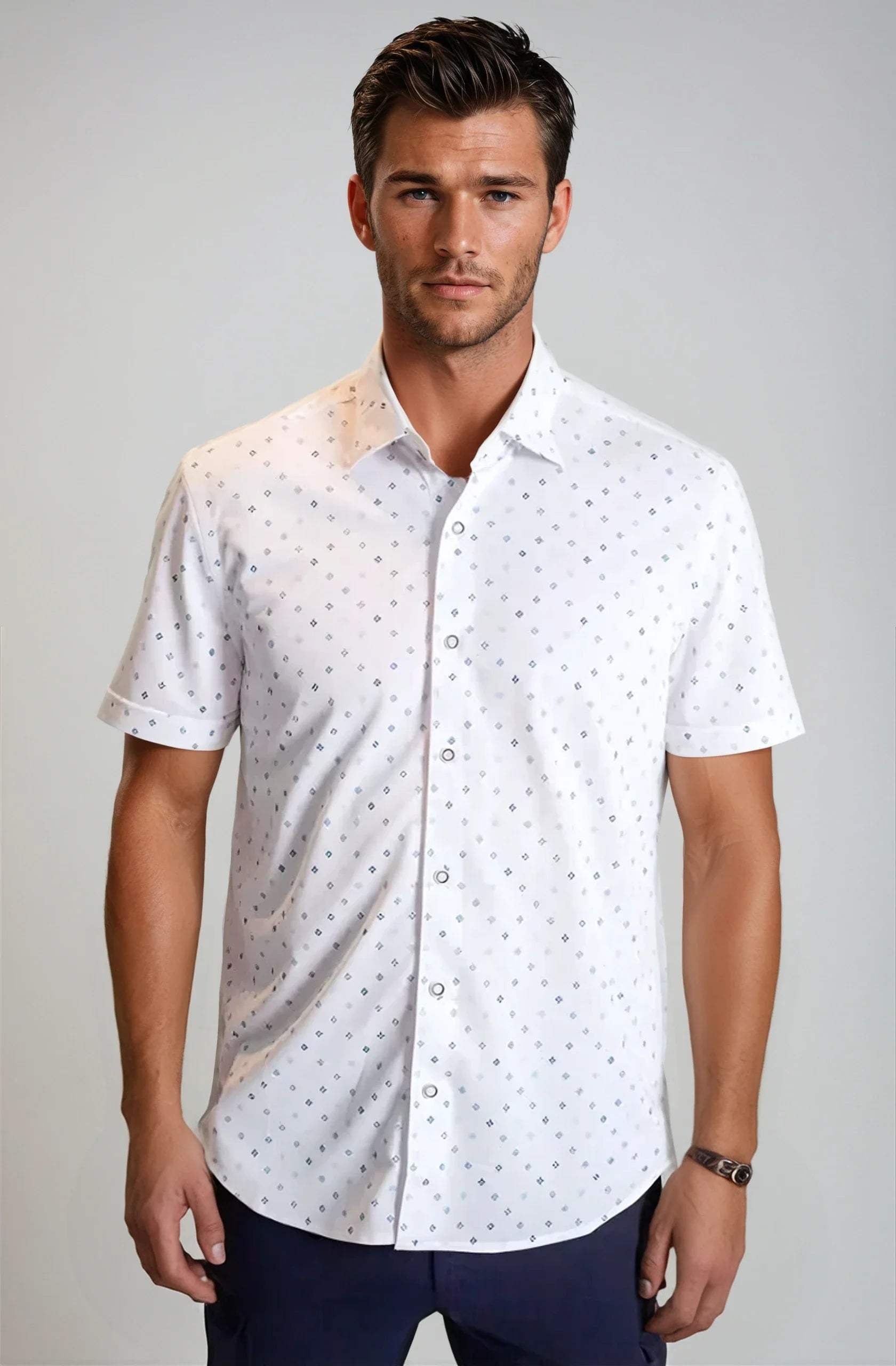 Newport Ditsy Short Sleeve Tech Shirt - Buki - Flyclothing LLC