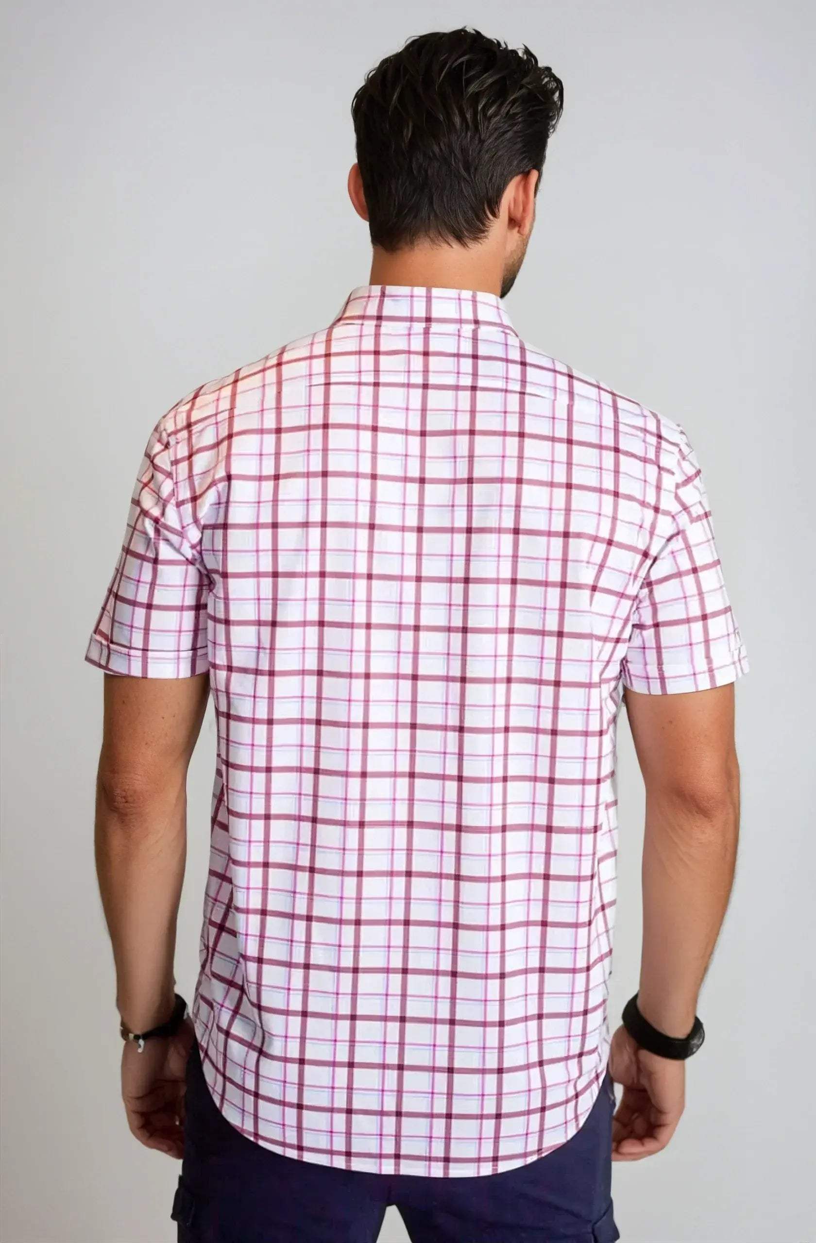 Carnaby Plaid Short Sleeve Tech Shirt - Buki - Flyclothing LLC