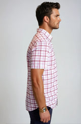 Carnaby Plaid Short Sleeve Tech Shirt - Buki - Flyclothing LLC