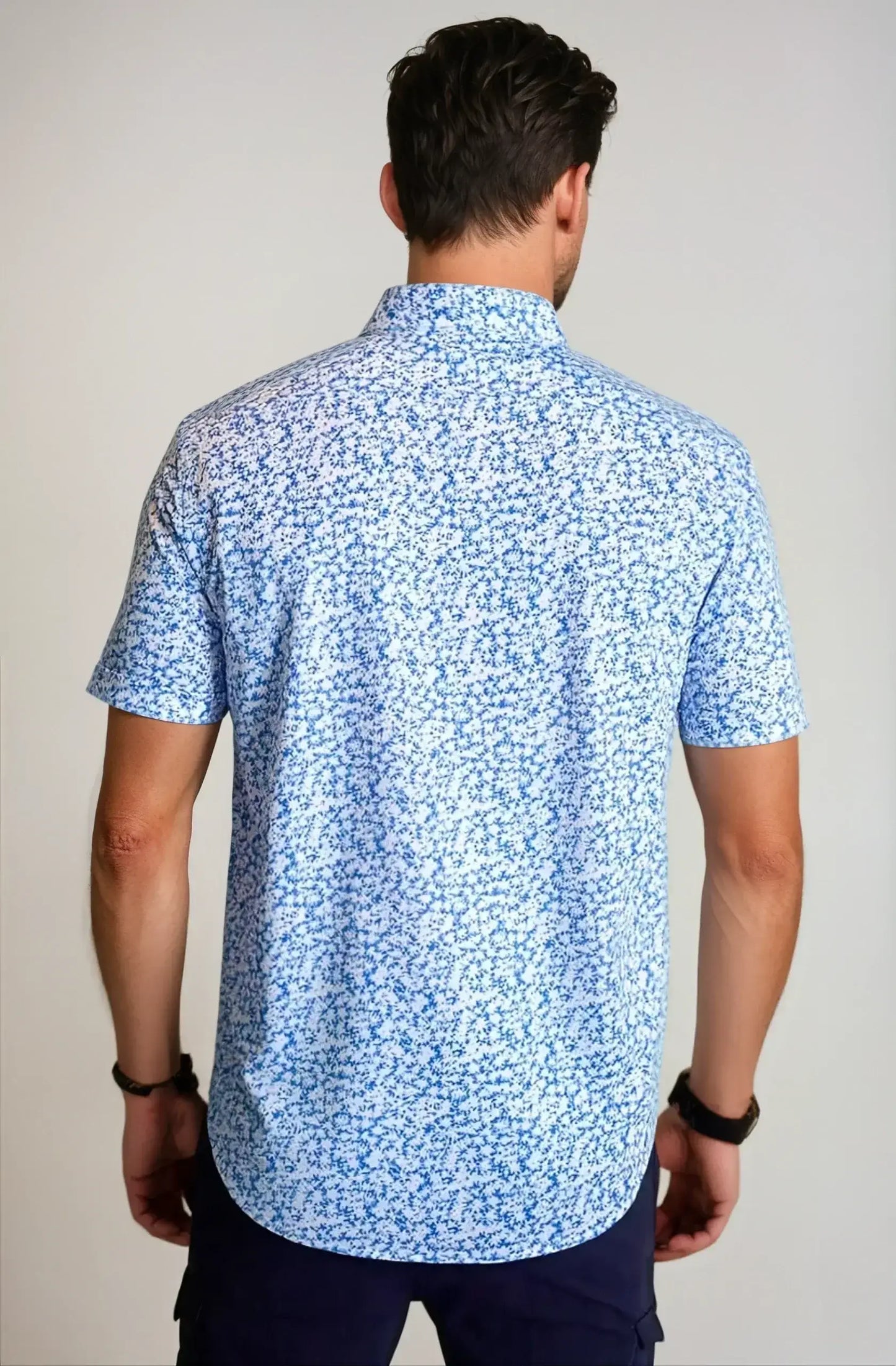 Five-O Floral Short Sleeve Tech Shirt - Buki - Flyclothing LLC