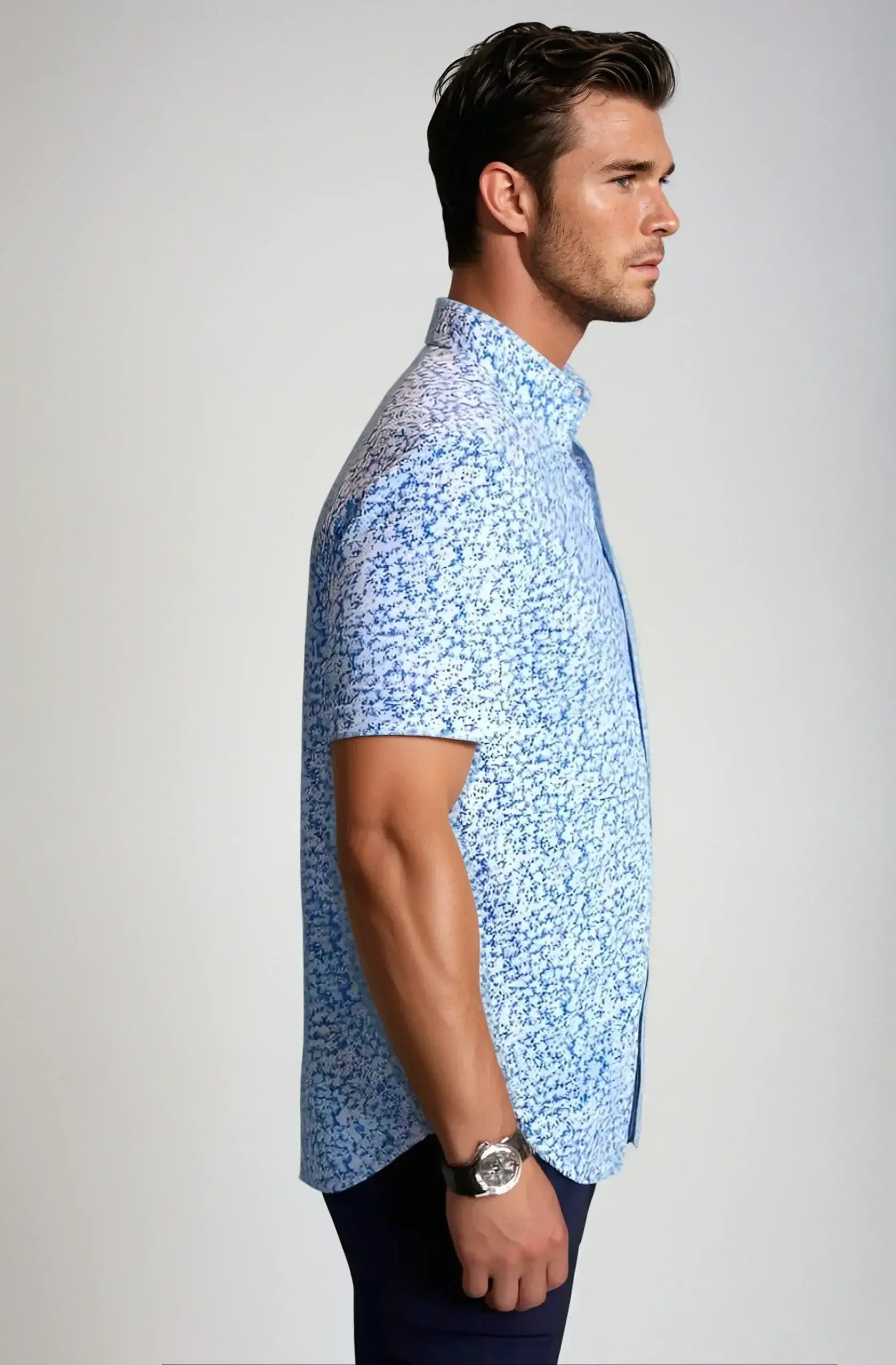 Five-O Floral Short Sleeve Tech Shirt - Buki - Flyclothing LLC